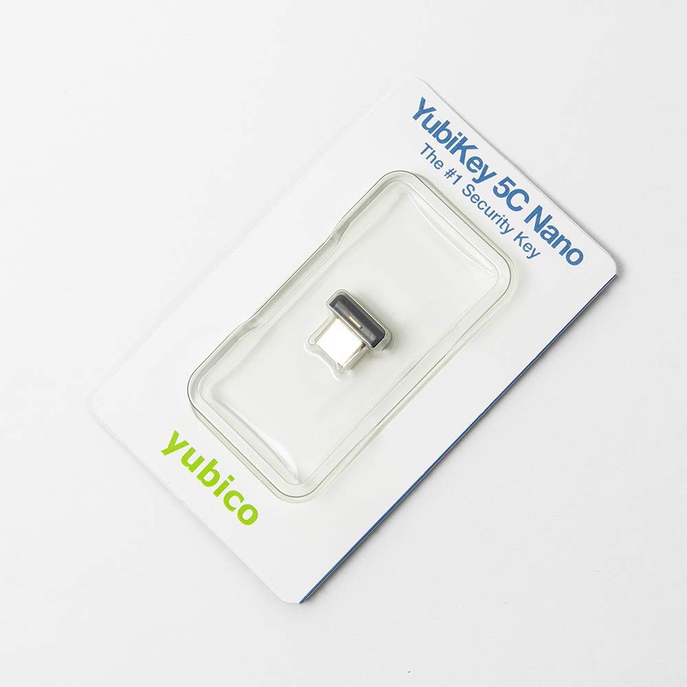 Yubico - YubiKey 5C Nano - USB-C - Full Featured, Multi-Protocol - Two Factor, Multi-Factor, and passwordless Security Key - IP68 Water and dust Tight - Designed to Stay in Port