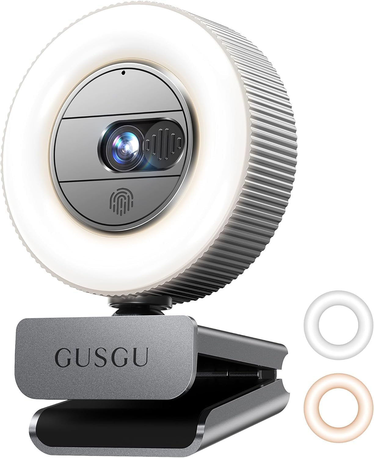 G910 2K Quad HD Webcam for PC, with Microphone & Light & Privacy Cover, Web Camera for Desktop Computer/Laptop/MacBook, USB Streaming Camera