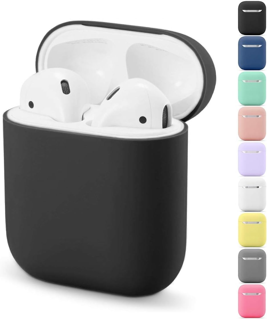 AirPods Case, Airpods Accessories,AirPods Case Protection No Keychain,Airpods Silicon Case,Ultra-Thin Soft Airpods Cover Skin Compatible with Airpods 1 & AirPods 2