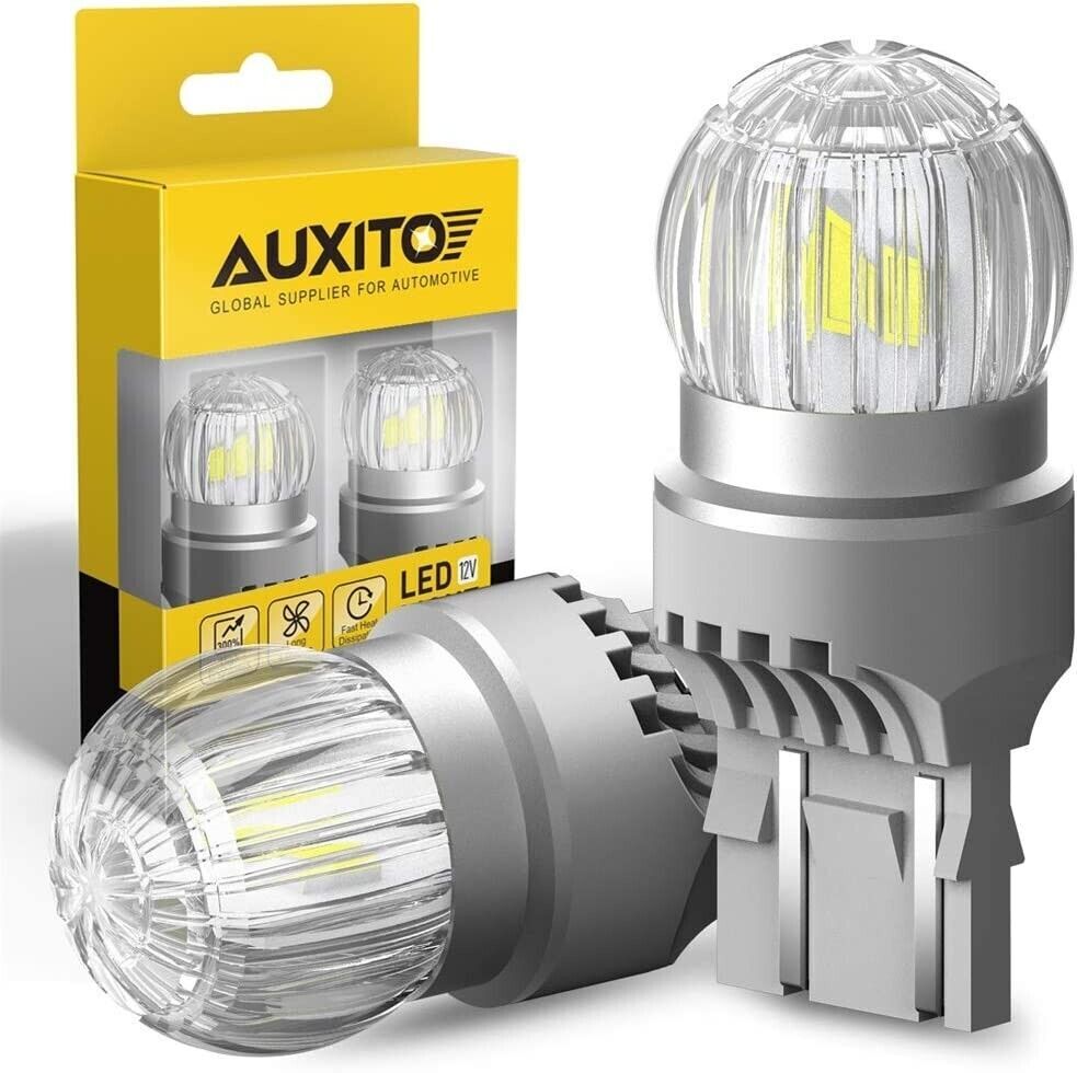 AUXITO 7443 7440 7444 Red LED Alert Bright Stop Brake Tail Light Parking Bulbs