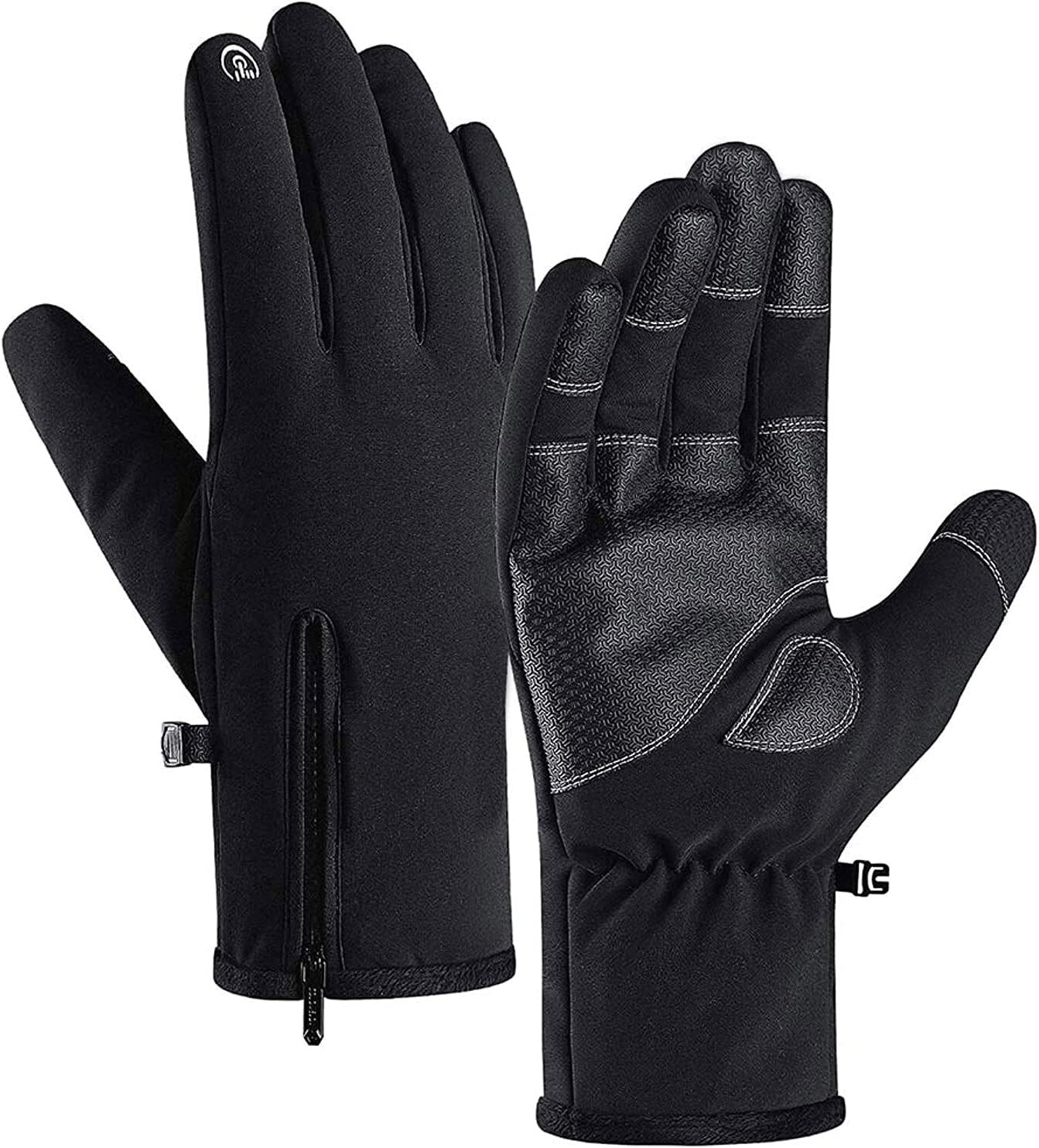 Jeniulet 100% Waterpf Winter Gloves -30 Warm Windproof All Fingers Touch Scre XL